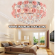 LED garden rose flower crystal lamp warm living room fashion bedroom ceiling lamp